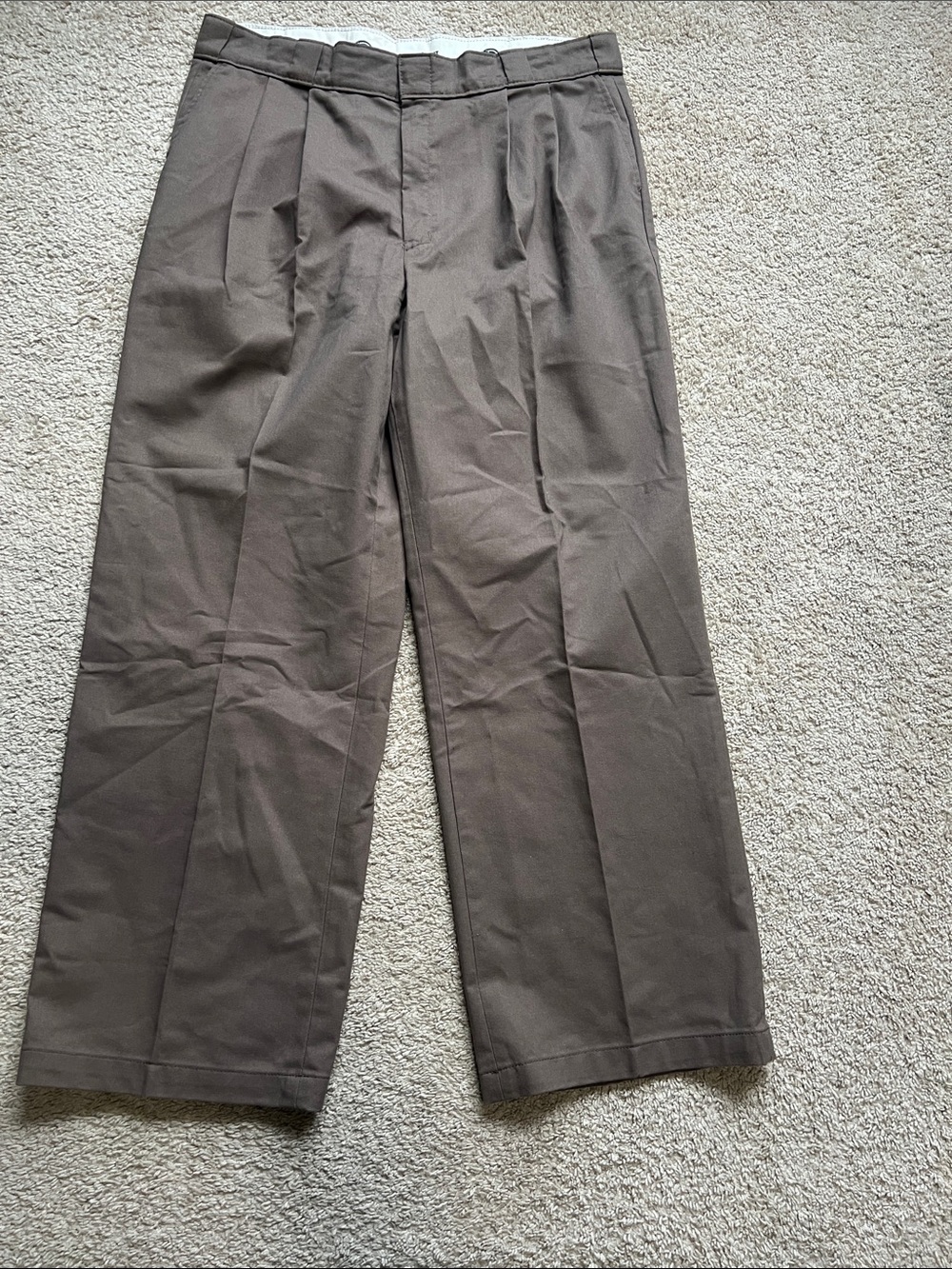 Dickies Brown Straight-Leg Work Trousers